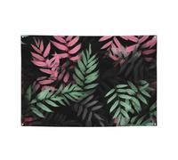 Bandierine personalizzate per feste di compleanno con occhielli in ottone foglie verdi nere bandiere da giardino decorazioni per cortile banner decorazioni per feste di compleanno sfondo per Natale