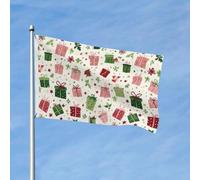 Bandierine rosa verdi 0,9 x 1,5 m regali di Natale da giardino bandiera banner per casa cortile esterno interno festa di vacanza decorativa