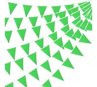 Bandierine verdi da 20 m, 52 pezzi, in tessuto, per interni ed esterni, compleanni, baby shower, matrimoni, giardino, casa, feste