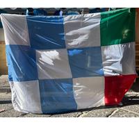 Bandierone GIGANTE NAPOLI CAMPIONI Scacchi Scudetto 300x210 cm Cucito Bandiera