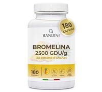 Bandini® Bromelina 180 Capsule, Forte Drenante Naturale, 1000mg Enzima Digestivo