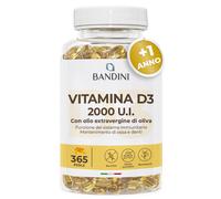 Bandini® Vitamina D3 365 Softgels - 2000 UI (1 ANNO DI FORNITURA) Alto Dosaggio