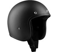 BANDIT Casco Jet JETMB taglia S nero opaco non omologato ECE - Stile vintage café racer e custom - Calotta in fibra di vetro leggera 850 g - Interno lavabile - Chiusura rapida - Visiera solare nera