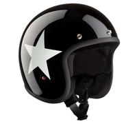 Bandit ECE Jet Star Casco Jet, nero-bianco, taglia L per maschi