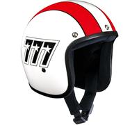 Bandit Jet 777 Casco Jet, bianco-rosso, taglia XS per maschi