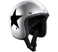 Bandit Jet Star Silver Casco Jet, nero-argento, taglia L per maschi