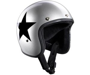 Bandit Jet Star Silver Casco Jet, nero-argento, taglia M per maschi