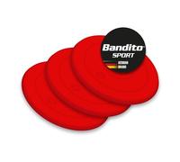 Bandito Airhockey Puck Low Noise (silenzioso) in formato torneo 70 mm, 24 g per giocatori attivi e professionisti, con parte in gomma per giocare a basso rumore, singolo o 3 pezzi in set (3 X Low