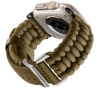 Bandletic compatibile con Apple Watch Ultra 2 - Cinturini in Paracord Nylon compatibili con iWatch Ultra 49mm, Serie 10 46mm, 9/8/7 45mm, SE2/6/SE/5/4 44mm, 3/2/1 42mm, Giallo Sabbia