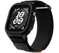 Bandletic Custodia con Cinturino Compatibile con Apple Watch 45/44mm, Resistente Nylon Sport Cinturino et Robusto Coque Protettiva per iWatch Series 9 8 7 6 5 4 SE3/2/1 Donne Uomini