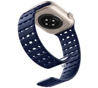 Bandletic Magnetico Cinturino Compatibile con Cinturino Apple Watch 42mm(Series 10) 40mm 41mm 38mm, Morbido Silicone Sport Banda per iWatch Ultra Series 10 9 8 7 6 5 4 3 2 1 SE per Donne, Naviblue