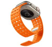 Bandletic Magnetico Cinturino Compatibile con Cinturino Apple Watch Ultra 2 45mm 44mm 42mm 49mm,Morbido Silicone Sport Banda per iWatch Ultra Series 10 9 8 7 6 5 4 3 SE per Donne Uomini, Arancione