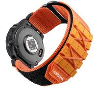 Bandletic Nylon Bracelet Compatible avec Garmin Fenix 6/5/7, Forerunner 965/955/945/745/Approach S62/S60/Epix 2, Montage Rapide Correa 22mm pour Fenix 5 Plus/Fenix 6 PRO/7 PRO, Moyen-Orange