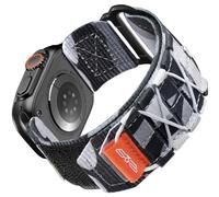 Bandletic Nylon Cinturino Compatibile con Apple Watch Ultra/Ultra 2 49mm 45mm 44mm 42mm, Cinturino per Sport Outdoor per iWatch Ultra/Ultra 2/Series 9 8 7 6 5 4 3 2 1, M-Camo