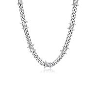 Bandmax Collana Uomo Catena Cubana con Spine - Larghezza 7 MM, Lunghezza 40-55 CM, Oro/Nero/Acciaio Inossidabile - Catenina Grossa Stile Hip Hop Punk per Uomini Donne Antiscolorimento