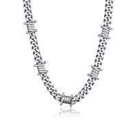 Bandmax Collana Uomo Catena Cubana con Spine - Larghezza 9 MM, Lunghezza 40-55 CM, Oro/Nero/Acciaio Inossidabile - Catenina Grossa Stile Hip Hop Punk per Uomini Donne Antiscolorimento