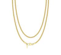 Bandmax Collana Uomo In Acciaio Inox Nero/Oro/Argento, Catena Veneziana a Maglie Larghezza 2/4/6mm, Collana Veneziana Briolette Lunghezza 35-76cm, Gioielli per Uomini Donne in Confezione Regalo