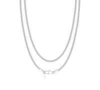 Bandmax Collana Uomo In Acciaio Inox Nero/Oro/Argento, Catena Veneziana a Maglie Larghezza 2/4/6mm, Collana Veneziana Briolette Lunghezza 35-76cm, Gioielli per Uomini Donne in Confezione Regalo