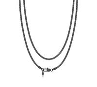 Bandmax Collana Uomo In Acciaio Inox Nero/Oro/Argento, Catena Veneziana a Maglie Larghezza 2/4/6mm, Collana Veneziana Briolette Lunghezza 35-76cm, Gioielli per Uomini Donne in Confezione Regalo