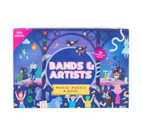 Bands & Artists Music Puzzle & Quiz. 500 Piece Jigsaw Puzzle with 50 Hidden Song
