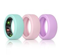 BandSmith Copertura ad anello in silicone compatibile con protezione per anelli Oura, custodia elastica per Oura Ring Gen 4/3 Working Out, protetta da brevetto (rosa, viola+foglia di tè, S per 678910)
