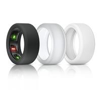 BandSmith Copertura per anello in silicone compatibile con protezione per anello Oura, custodia elastica per Oura Ring Gen 3 Working Out, in attesa di brevetto (nero+trasparente+bianco, S per 678910)
