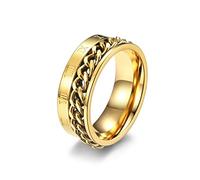 Banemi Anelli Guess Uomo, Fedi Nuziali Acciaio Catena Girevole Regali di Anniversario del Fidanzato per Lui Taglia 22