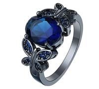 Banemi Anello delicato dell'amicizia da donna con farfalla e zirconi, per la festa della mamma, misura 52 (16,6-62 (19,7)