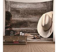 Banemi Arazzo da Parete 200x200, Arazzo Parete Beige Marrone Poliestere Cappello E Tavola Arazzo da Parete del Soggiorno