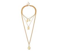 Banemi Catena in argento da donna, collana per ragazza a 4 strati, vergine maria, catena a Choker per compleanno, festa/matrimonio, 50 cm