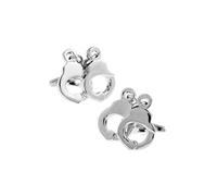 Banemi Gemelli in metallo, gemelli da uomo a forma di manette in argento, 2,2 x 2,4 cm