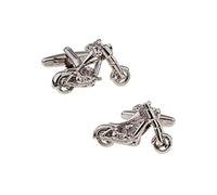 Banemi Set di gemelli da uomo, gemelli da uomo, per camicie, moto, accessori per camicia, 28 x 18 mm, Ottone, acciaio inossidabile, Nessuna pietra preziosa