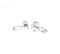 Banemi Set di gemelli da uomo rotondi per camicie e regali di nozze per lo sposo, 1,4 x 1,4 cm, rame, acciaio inossidabile, Nessuna pietra preziosa