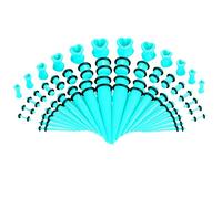Banemi Tappi per orecchie rosa, calibri, 48 pezzi, cono acrilico e segmento UV, tunnel corto e cuore, regalo di San Valentino, 48PCS-9, Acrilico, Nessuna pietra preziosa