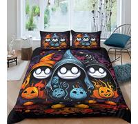 BANEUBBDE 3D Con Stampa Di Halloween Ghost Biancheria Da Letto 3 Pezzi Copripiumino Con Chiusura A Cerniera Per Ragazzi E Ragazze,coppie,camera Da Letto,decorazione Double（200x200cm）