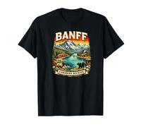 Banff Canada Retro Mountain Scenico Parco Nazionale Souvenir Maglietta