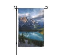 Banff National Park Bandiera da giardino 30,5 x 45,7 cm Primavera Estate Autunno Inverno Bandiere Stagionali Bandiere Bifacciali Festività Banner Outdoor Indoor Yard Bandiera per Decorazioni per la