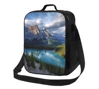 Banff National Park Borsa per il pranzo per donne e uomini, borsa termica per il pranzo, riutilizzabile, a prova di perdite, contenitori per alimenti a tracolla, borsa per pasti per lavoro, viaggi