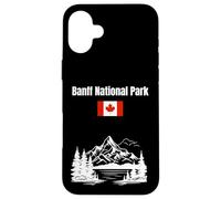 Banff National Park souvenir Montagne Rocciose bandiera Canada Custodia per iPhone 16 Plus