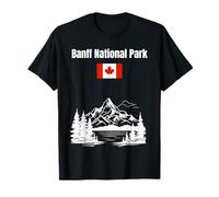 Banff National Park souvenir Montagne Rocciose bandiera Canada Maglietta
