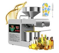 BANGBANGJI Macchina per Estrazione Olio Commerciale 820W, Corpo in Acciaio Inox con Pannello di Controllo Digitale, 110V/220V, per Arachidi, Noci, Semi Girasole, Cocco