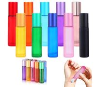 Bangbobi 10 ml flacone Roll on Vuoto, 10 Pezzi flaconi Roll on per Oli - flaconi in Vetro Oli Essenziali, aromaterapia, profumi e Cosmetici, Moderni (10 Colori)