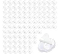 Bangbobi 100 Pezzi di Ganci Adesivi Trasparenti per soffitto Extra Resistenti (2 cm), Ganci autoadesivi Senza Foratura per finestre, pareti, Porte - Ganci Trasparenti per soffitto per Decorazioni
