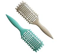 Bangbobi 2 Pezzi Spazzola per Capelli Ricci, Spazzola per Capelli Ricci, Spazzola per Ricci e Spazzola per definire i Ricci, Spazzola per Capelli Ricci Senza Strappi - Verde e Beige
