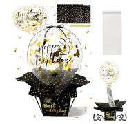 Bangbobi 44 Pezzi Scatola Regalo Sorpresa Fai da Te con Palloncini, Confezione a Tema Compleanno, Cordoncini per Palloncini, Regali in Denaro per Il Compleanno, Adatta alla Tua Famiglia