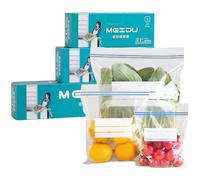 Bangbobi 65 Sacchetti per congelatore riutilizzabili con Chiusura a Zip, Sacchetti con Chiusura a Zip Adatti agli Alimenti, Materiale PE, Adatti a Verdure, Snack, Carne - antibatterici e ermetici