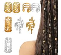 Bangbobi 80 Pezzi di Accessori per Capelli, Gioielli per Capelli, Perline per Capelli alla Moda con Clip, Gioielli per Dreadlocks per Donne e Ragazze (Ferro, alla Moda)