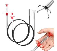 Bangbobi Claw Gripper Pipe Cleaning Spiral Set - 2 Pezzi per la Pulizia degli scarichi a Spirale, Pinza Flessibile Claw Gripper, Spirale per Tubi, per la Pulizia degli scarichi