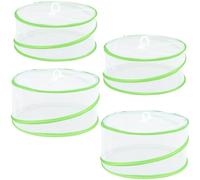 Bangbobi Copertura per Il Cibo Fly Screen - Set di 4 Cappucci a Rete Pieghevoli Come Copertura Alimentare e Ciotola per Frutta con Copertura per Mosche, per Torta, Barbecue