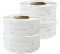 Bangbobi Etichette per congelatore scrivibili, Etichette congelazione adesive, Etichette adesive Alimentari, Etichette Rimovibili, Adesivi per frigo, 2000 Pezzi (4 Rotoli)